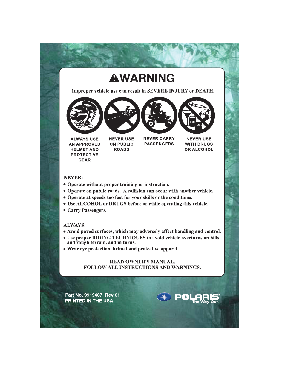 Polaris Magnum 330 2x4 User Manual | Page 2 / 126
