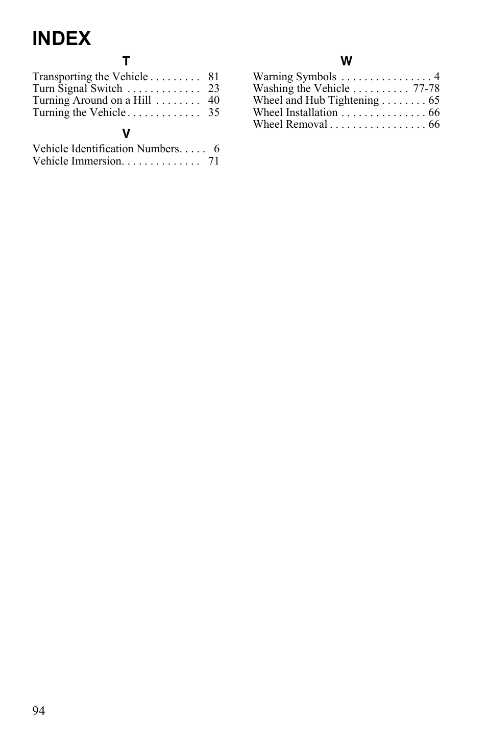 Index | Polaris Phoenix 9922500 User Manual | Page 96 / 96