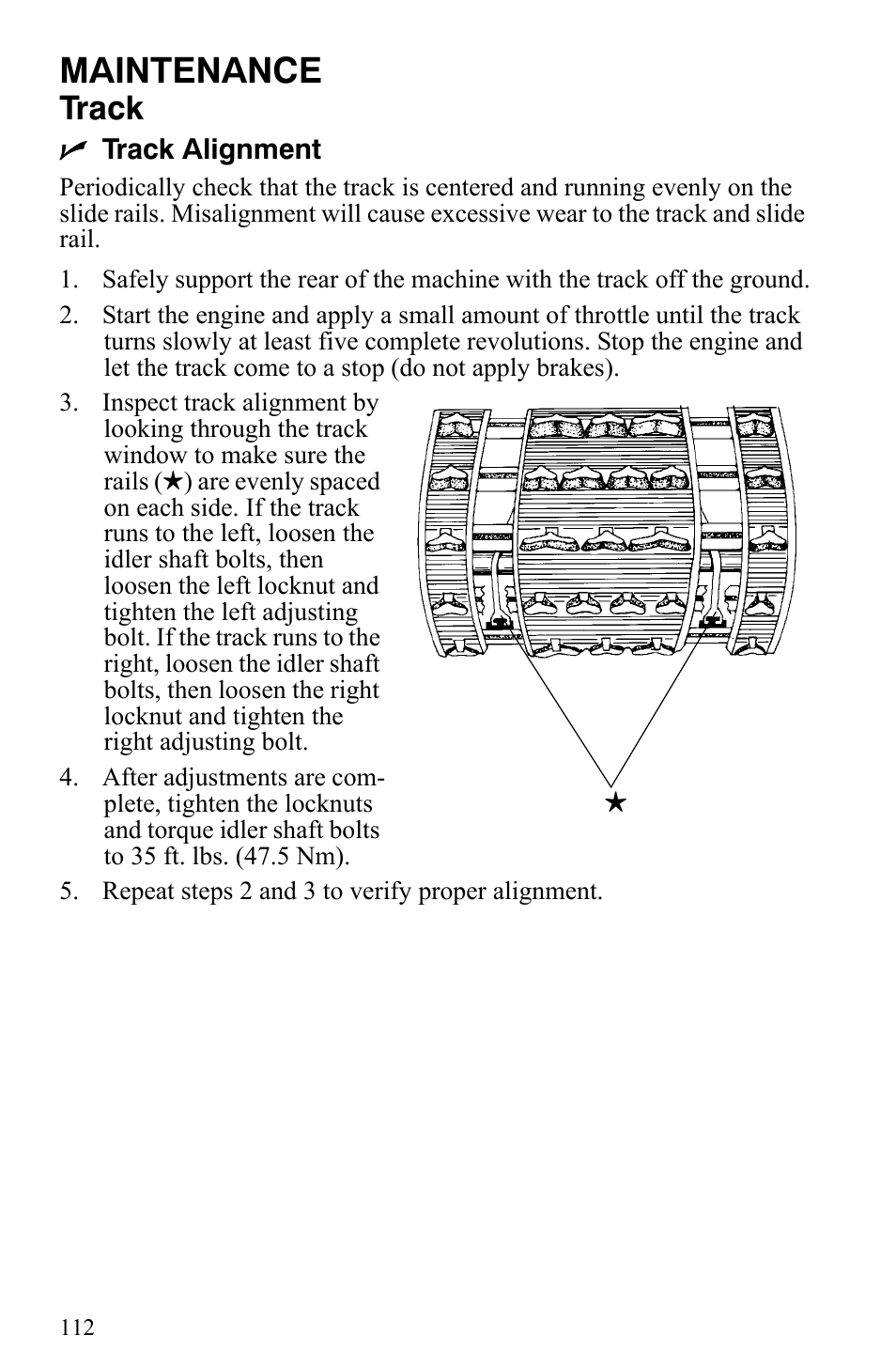 Maintenance, Track | Polaris 500 XC SP User Manual | Page 115 / 148