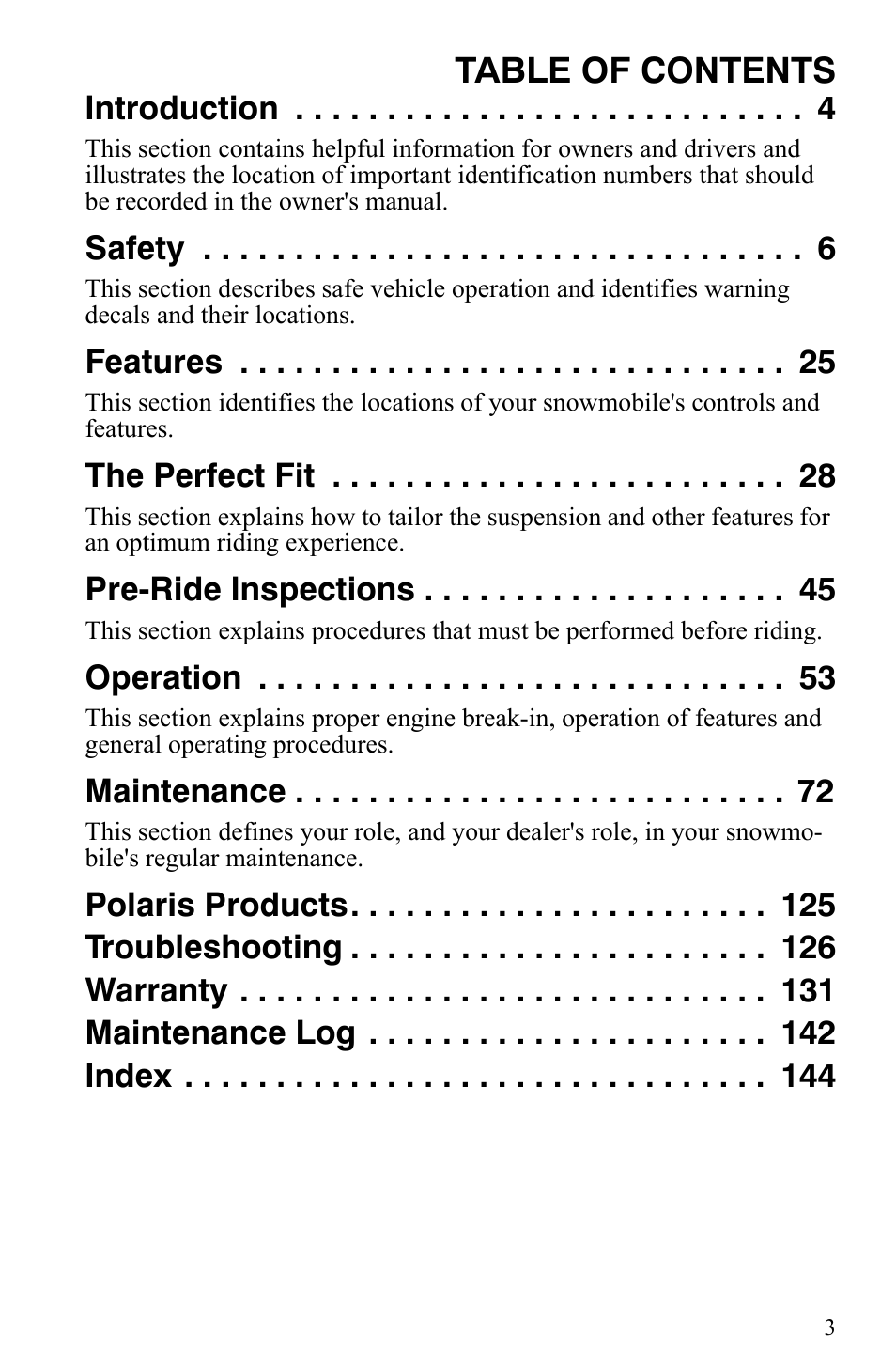 Polaris 500 XC SP User Manual | Page 6 / 148