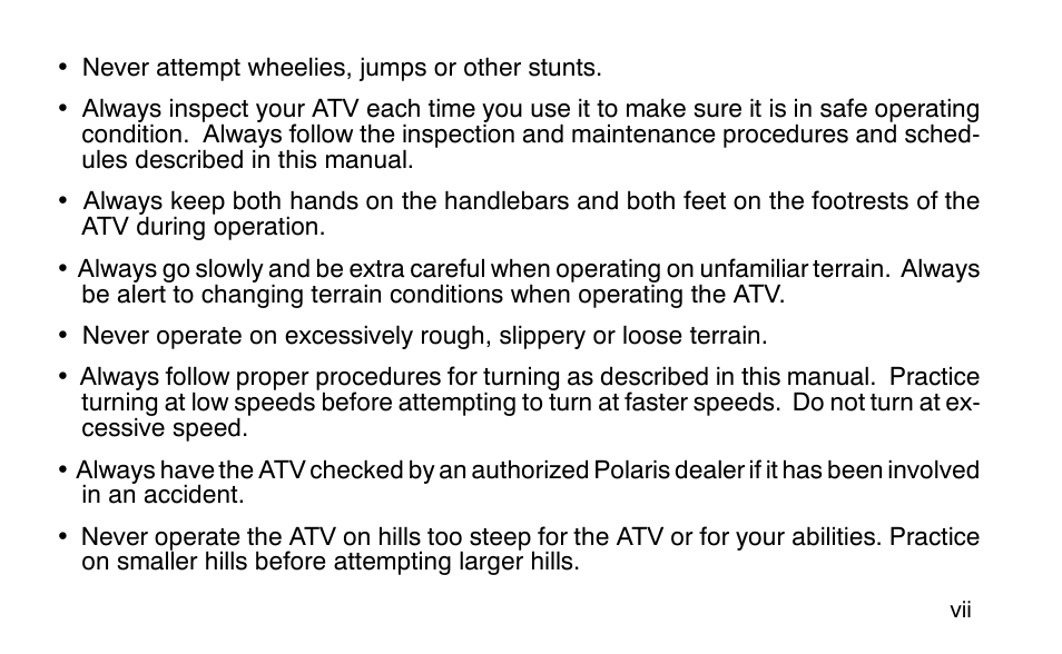 Polaris Sportsman 90 User Manual | Page 10 / 220
