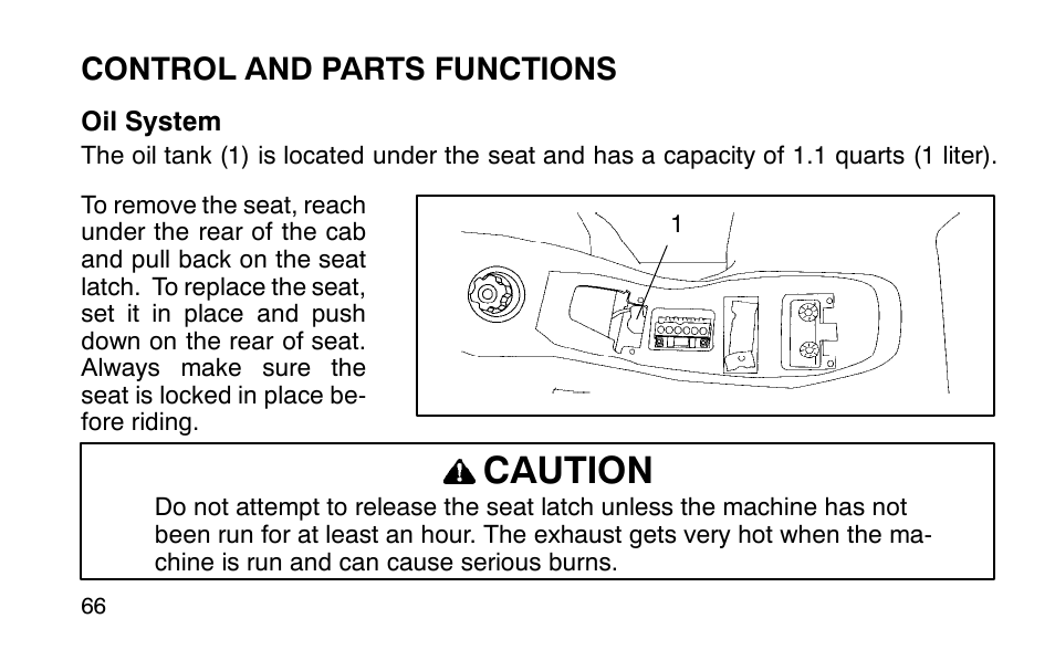 Caution, Control and parts functions | Polaris Sportsman 90 User Manual | Page 102 / 220