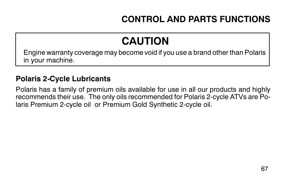 Caution | Polaris Sportsman 90 User Manual | Page 103 / 220