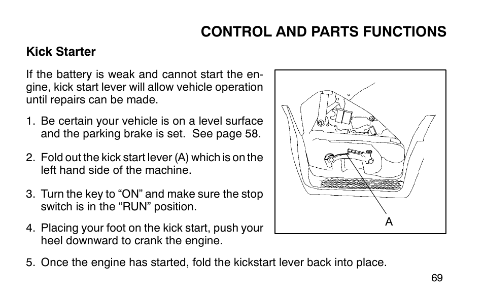 Control and parts functions | Polaris Sportsman 90 User Manual | Page 105 / 220