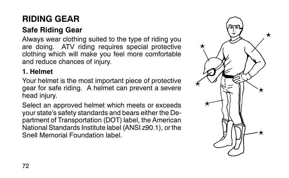Riding gear | Polaris Sportsman 90 User Manual | Page 108 / 220