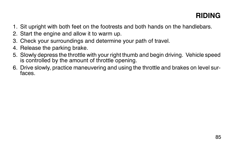 Riding | Polaris Sportsman 90 User Manual | Page 121 / 220