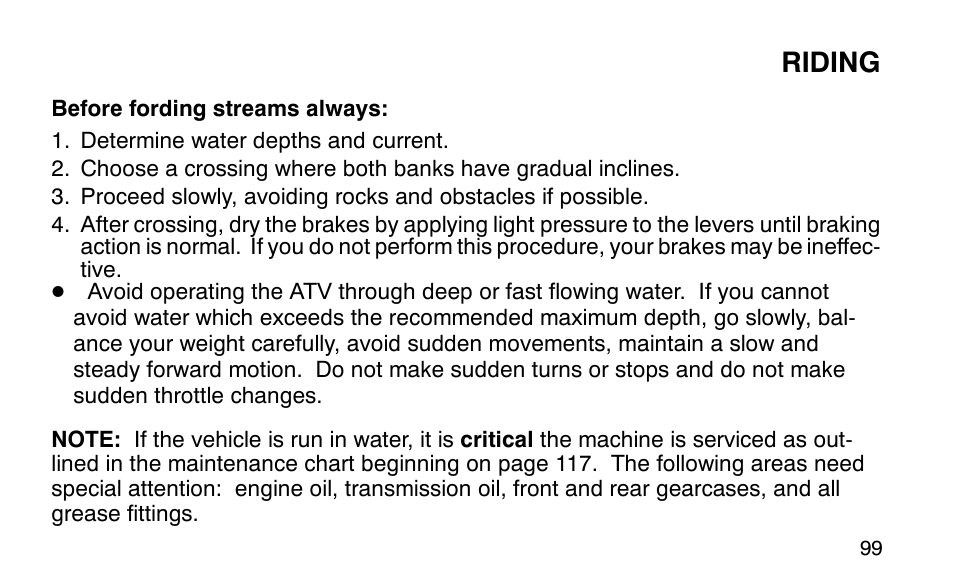 Riding | Polaris Sportsman 90 User Manual | Page 135 / 220