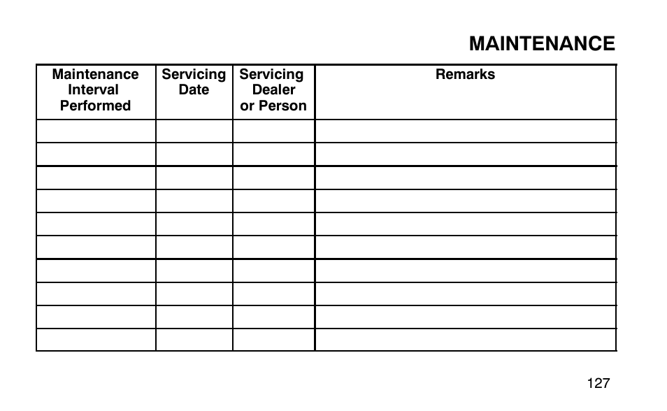 Maintenance | Polaris Sportsman 90 User Manual | Page 163 / 220