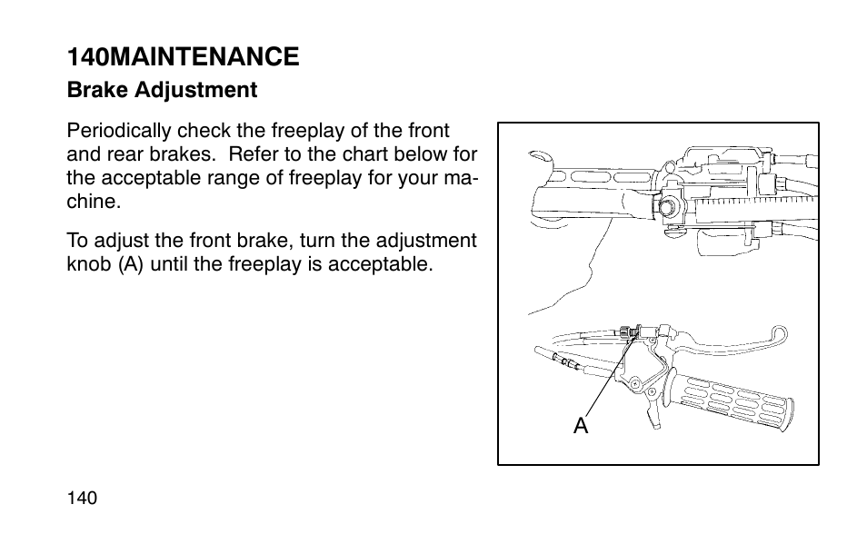 140maintenance | Polaris Sportsman 90 User Manual | Page 176 / 220