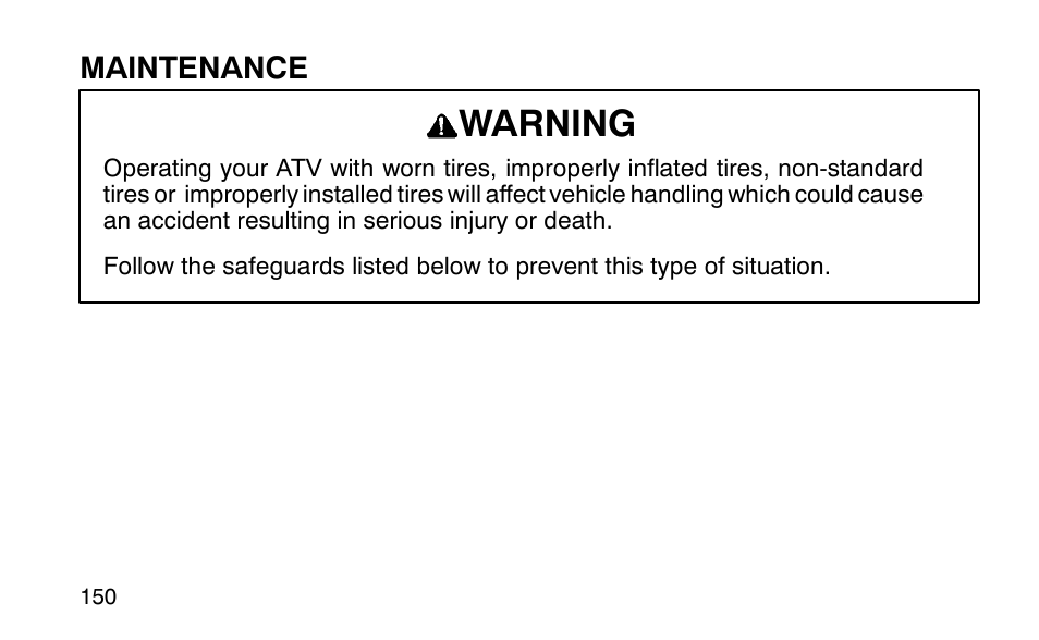 Warning | Polaris Sportsman 90 User Manual | Page 186 / 220