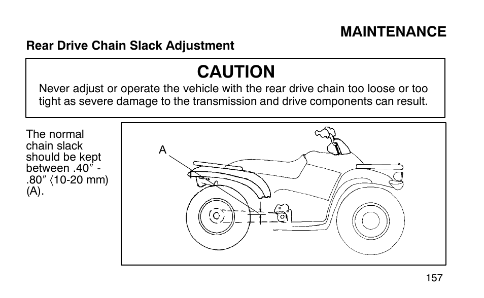 Caution, Maintenance | Polaris Sportsman 90 User Manual | Page 193 / 220
