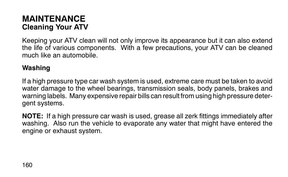 Maintenance | Polaris Sportsman 90 User Manual | Page 196 / 220