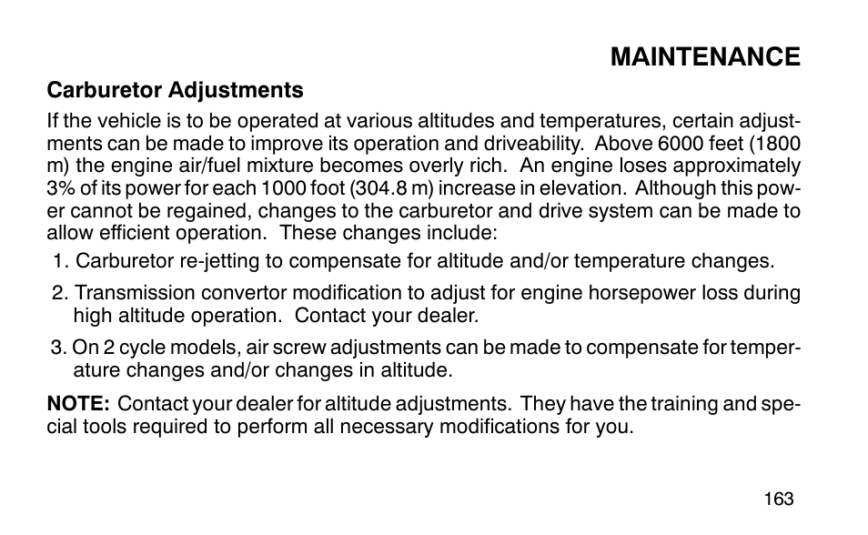 Maintenance | Polaris Sportsman 90 User Manual | Page 199 / 220