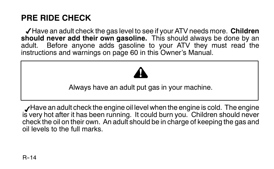 Polaris Sportsman 90 User Manual | Page 30 / 220