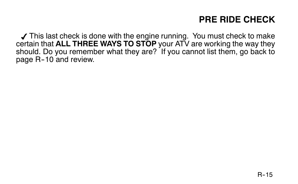 Polaris Sportsman 90 User Manual | Page 31 / 220