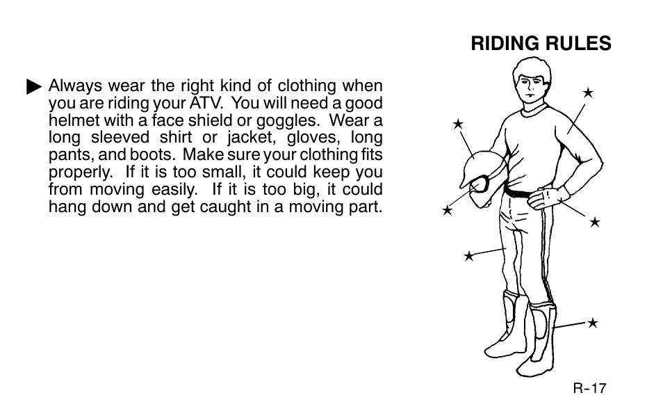 Riding rules | Polaris Sportsman 90 User Manual | Page 33 / 220