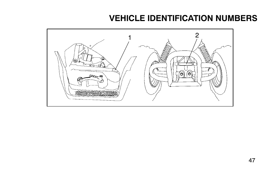 Vehicle identification numbers | Polaris Sportsman 90 User Manual | Page 83 / 220