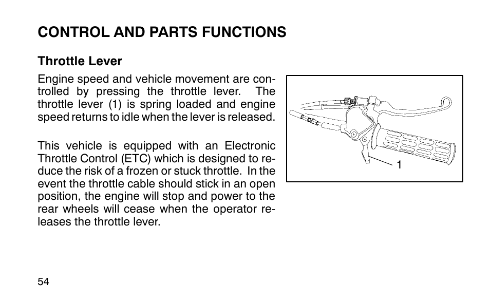 Control and parts functions | Polaris Sportsman 90 User Manual | Page 90 / 220