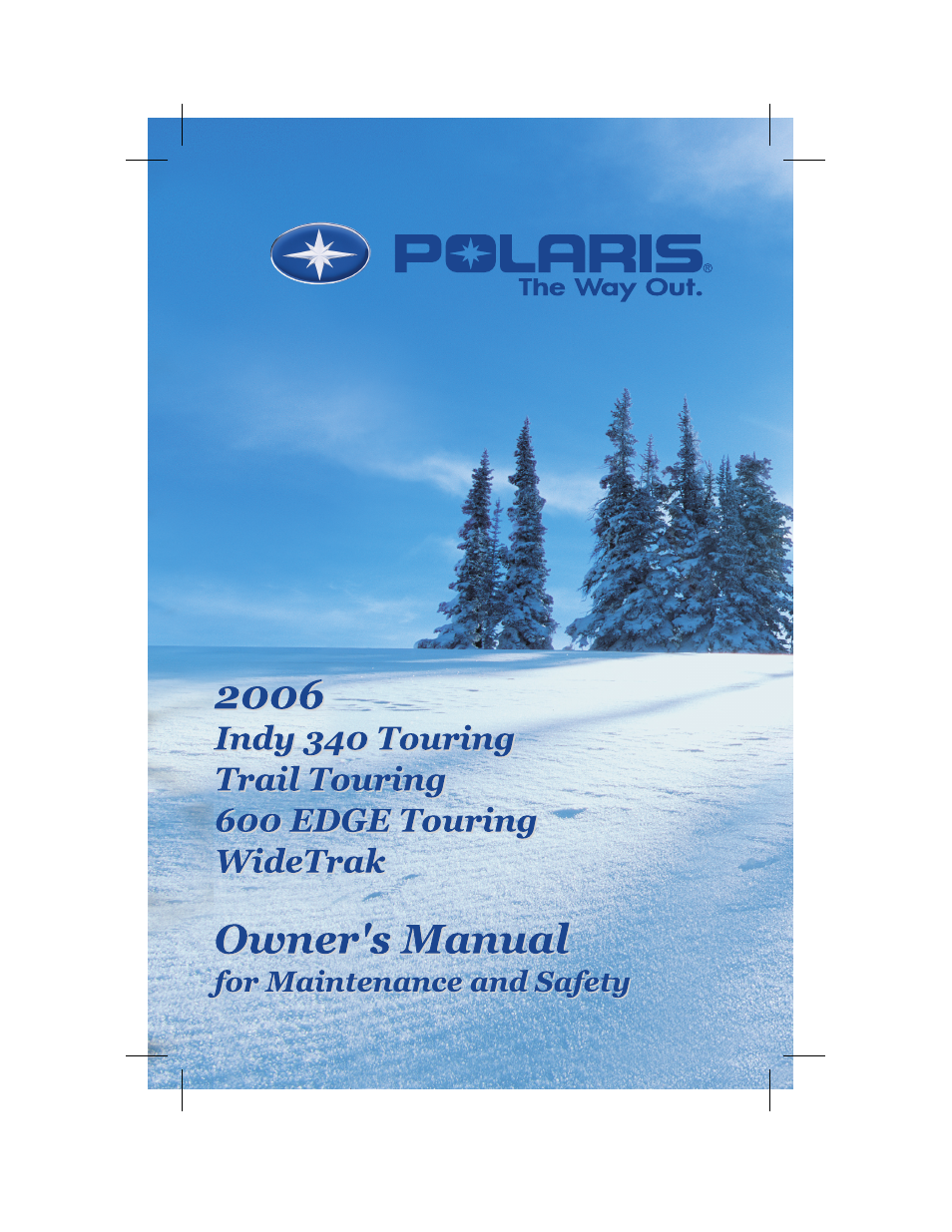 Polaris Indy 340 Touring User Manual | 159 pages