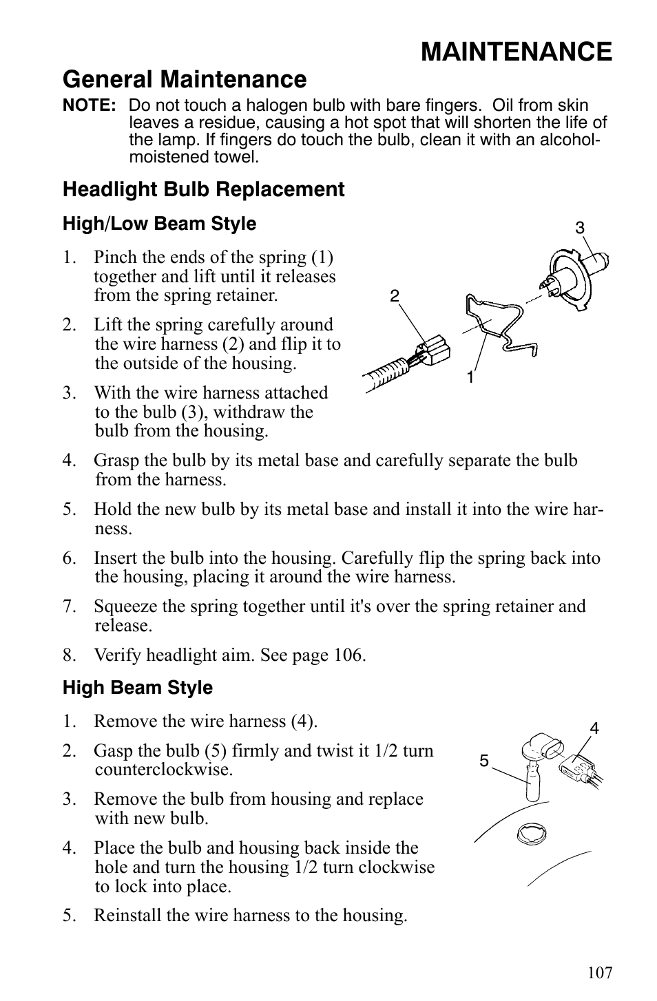 Maintenance, General maintenance | Polaris Indy 340 Touring User Manual | Page 110 / 159