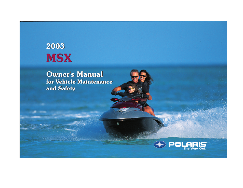 Polaris 2003 MSX User Manual | 114 pages