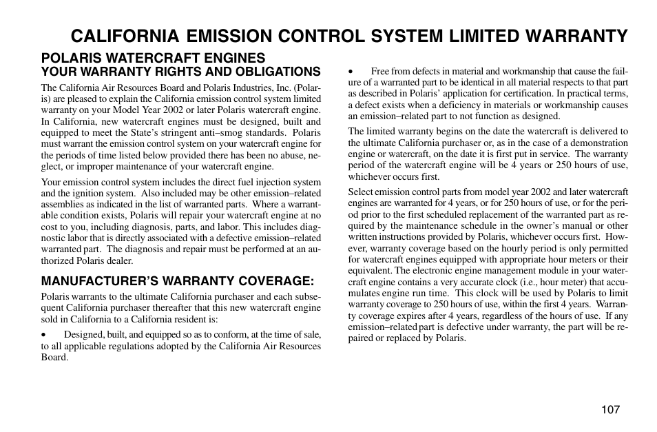 Polaris 2003 MSX User Manual | Page 109 / 114