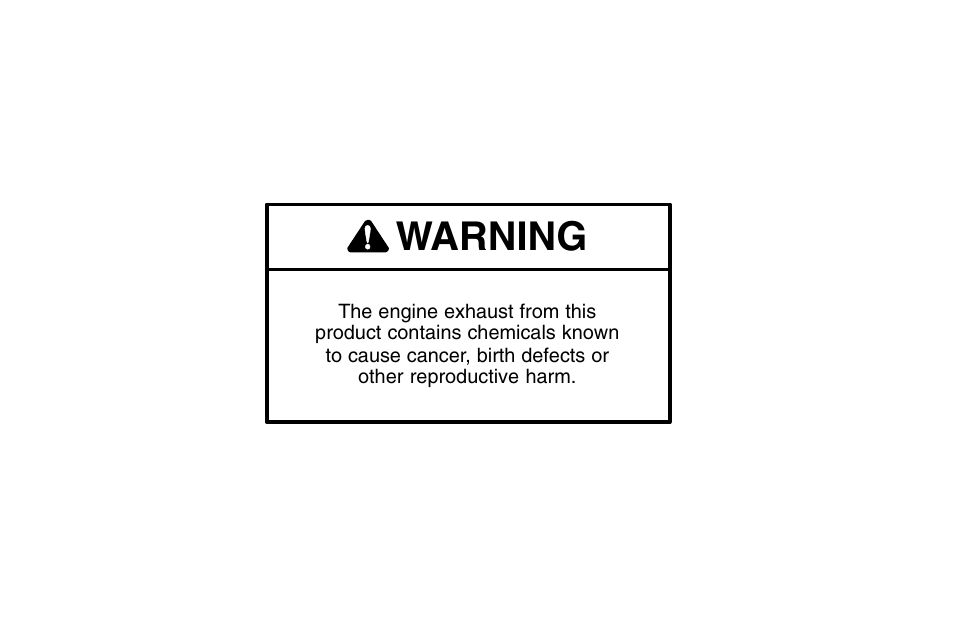 Warning | Polaris 2003 MSX User Manual | Page 2 / 114