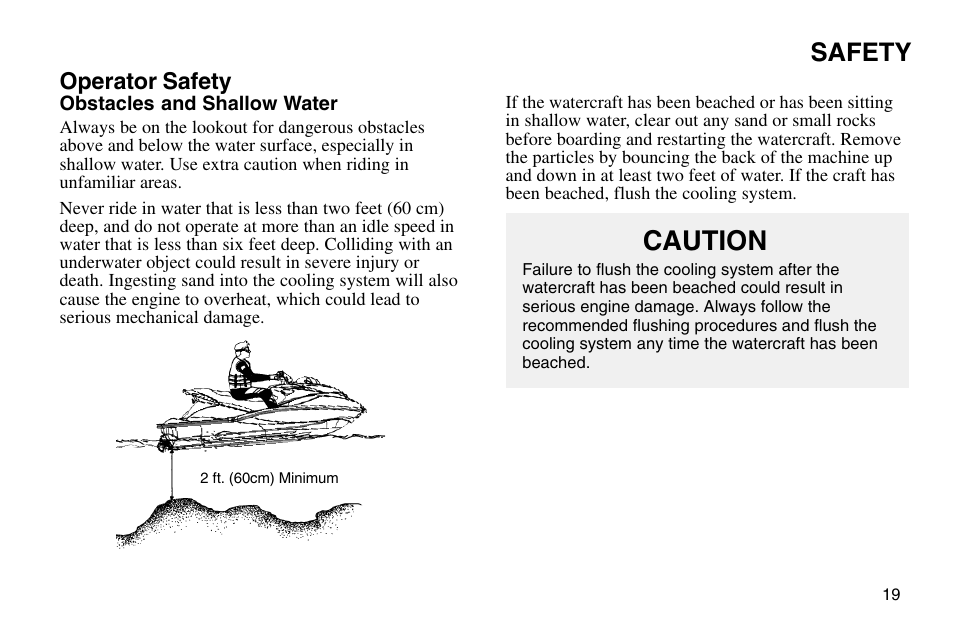 Caution, Safety | Polaris 2003 MSX User Manual | Page 21 / 114