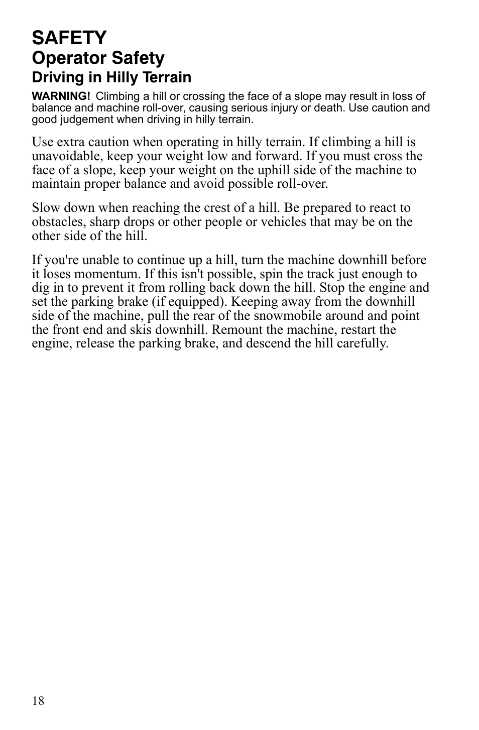 Safety, Operator safety | Polaris 600 LX User Manual | Page 21 / 141