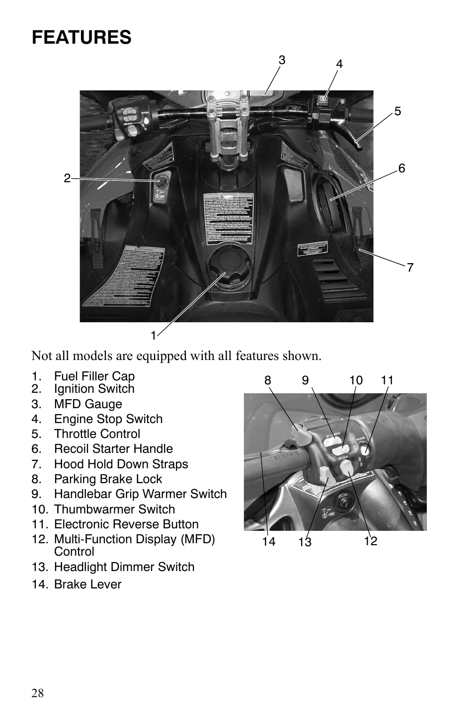 Features | Polaris 600 LX User Manual | Page 31 / 141