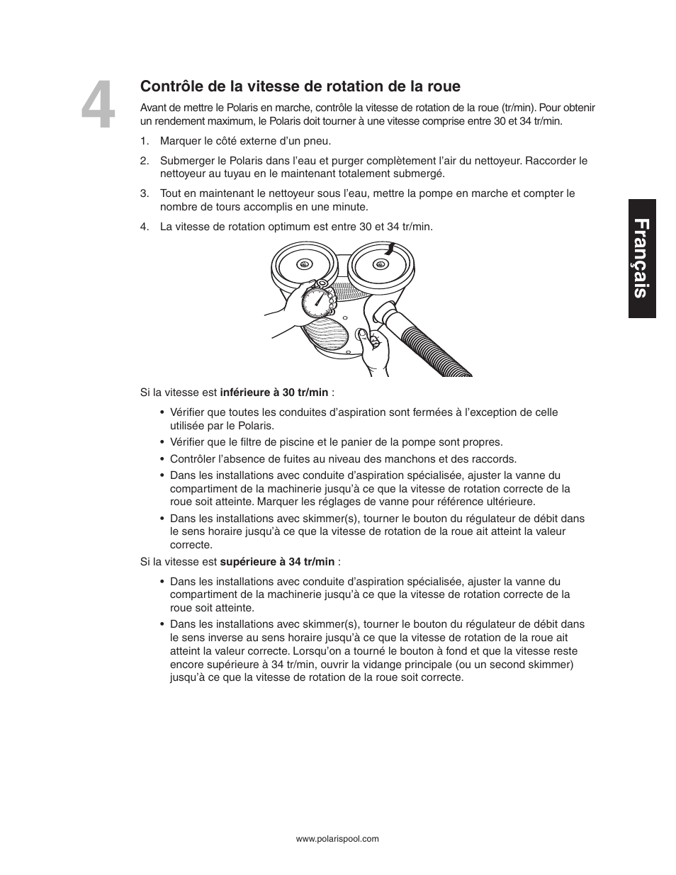 Français | Polaris 340 User Manual | Page 17 / 64