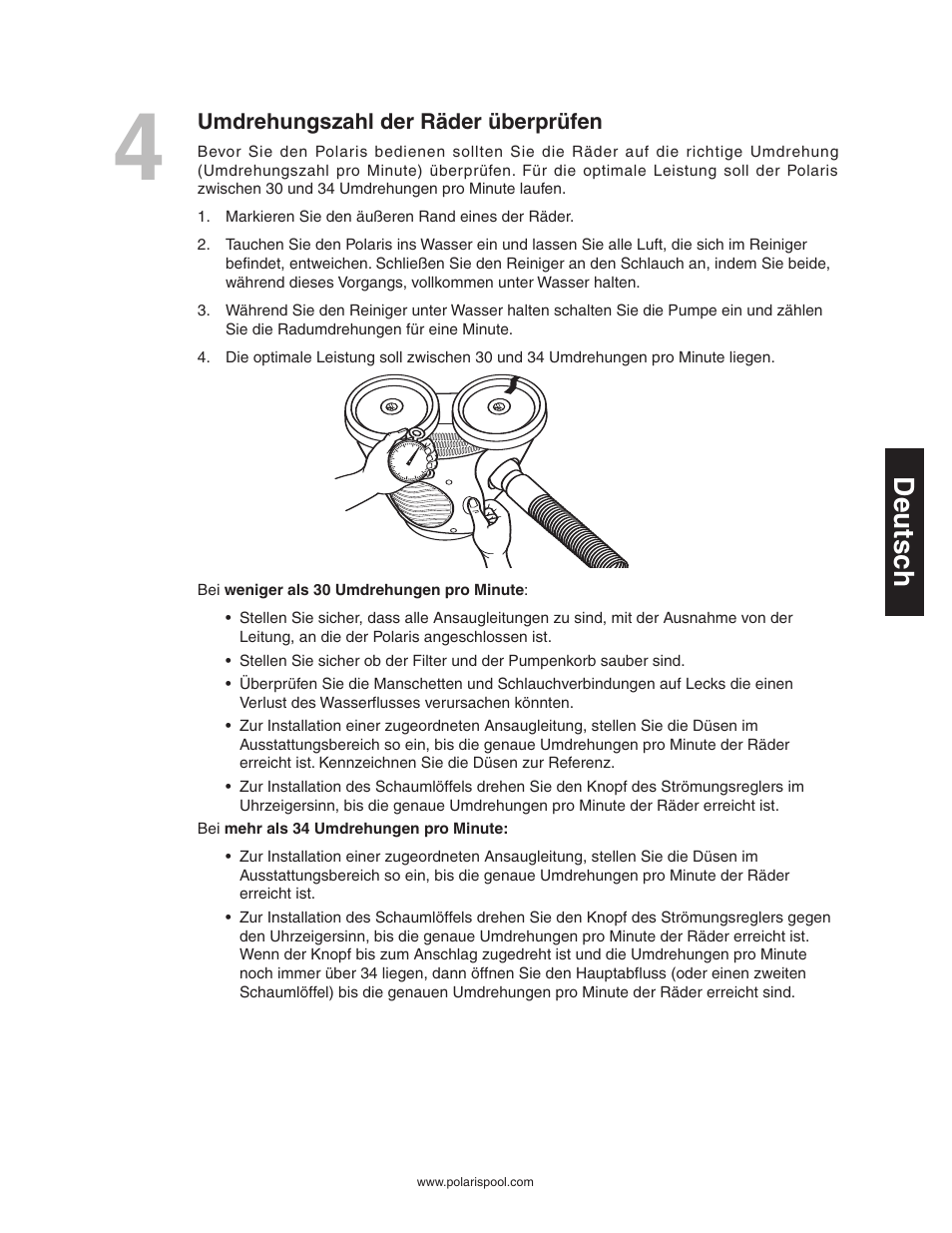 Deutsc h | Polaris 340 User Manual | Page 27 / 64