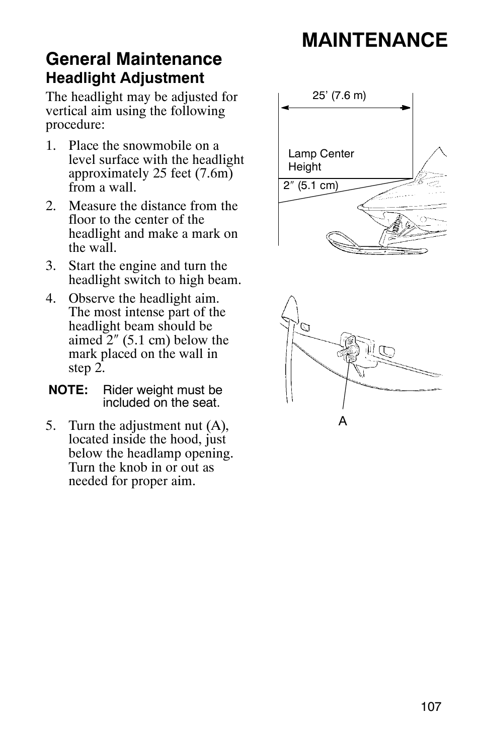 Maintenance, General maintenance | Polaris 9919078 User Manual | Page 110 / 150