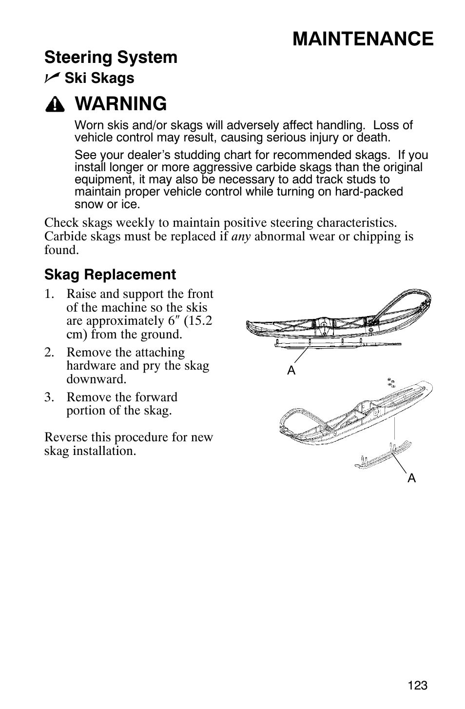 Maintenance, Warning, Steering system n | Polaris 9919078 User Manual | Page 126 / 150