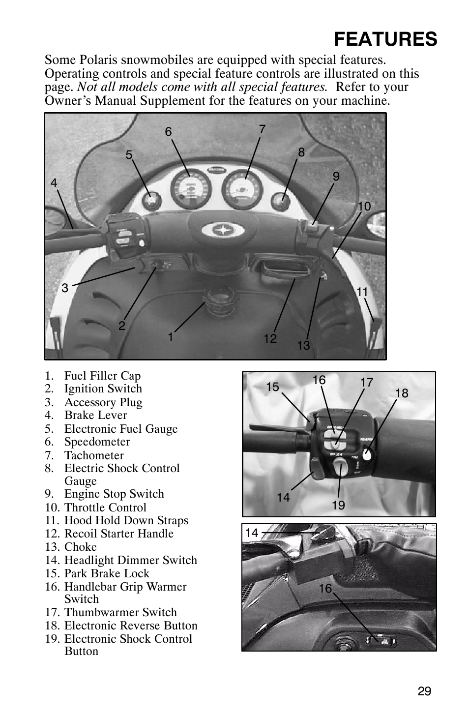 Features | Polaris 9919078 User Manual | Page 32 / 150