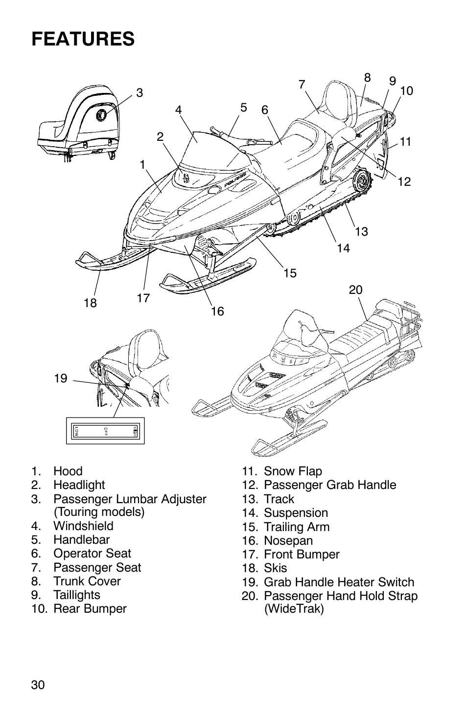 Features | Polaris 9919078 User Manual | Page 33 / 150