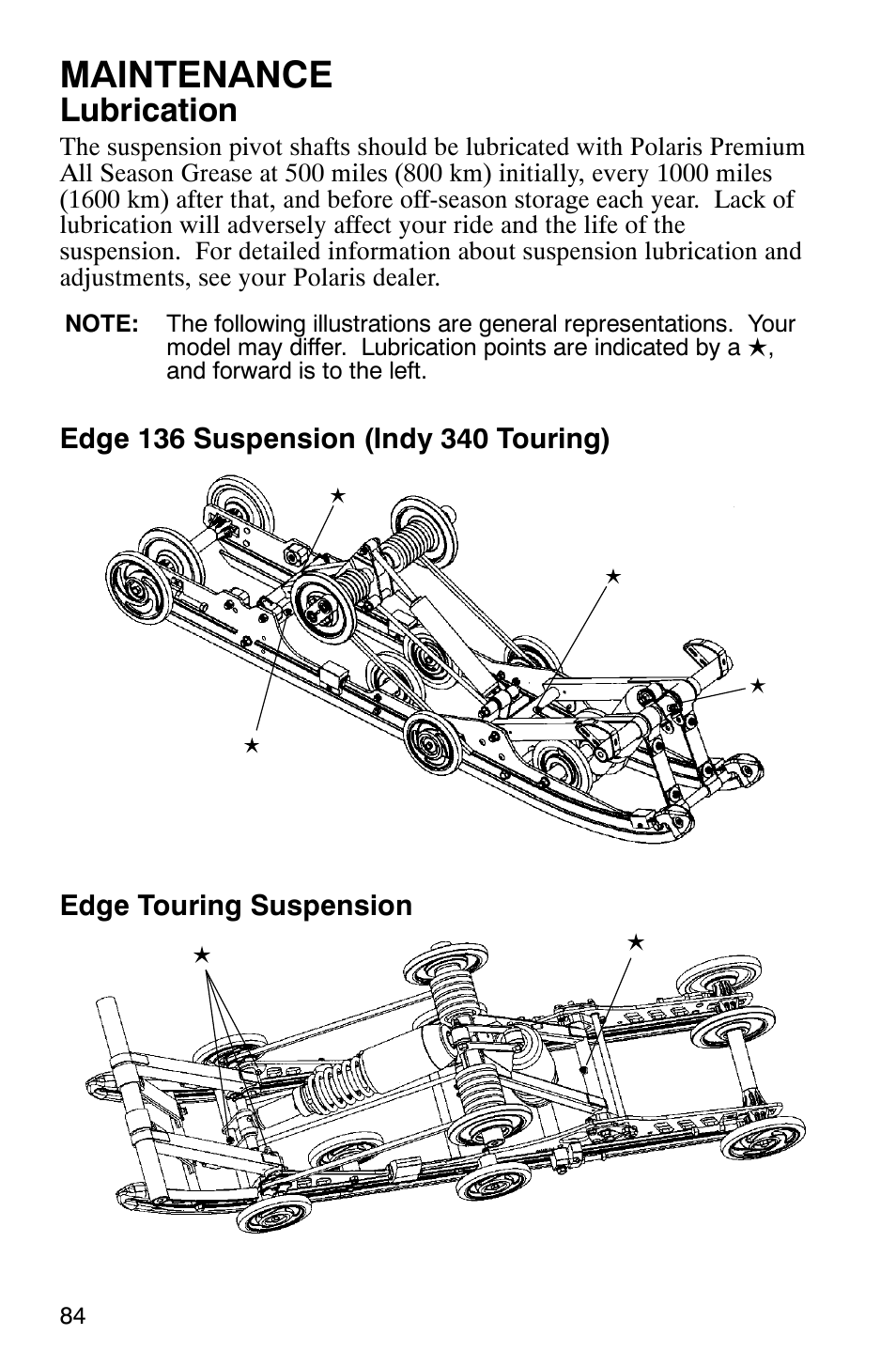 Maintenance, Lubrication | Polaris 9919078 User Manual | Page 87 / 150