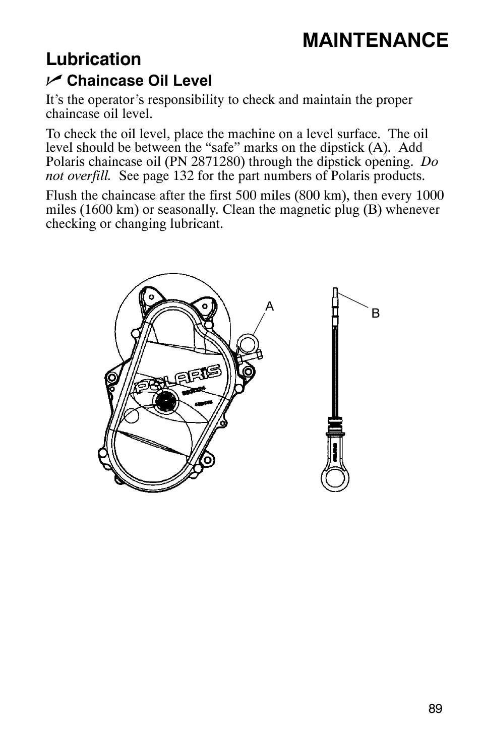 Maintenance, Lubrication n | Polaris 9919078 User Manual | Page 92 / 150