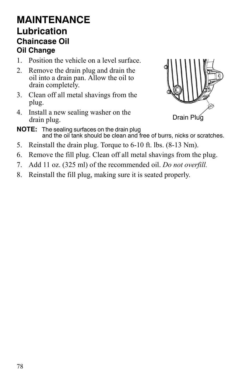 Maintenance, Lubrication | Polaris 600 HO RMK 155 User Manual | Page 81 / 135