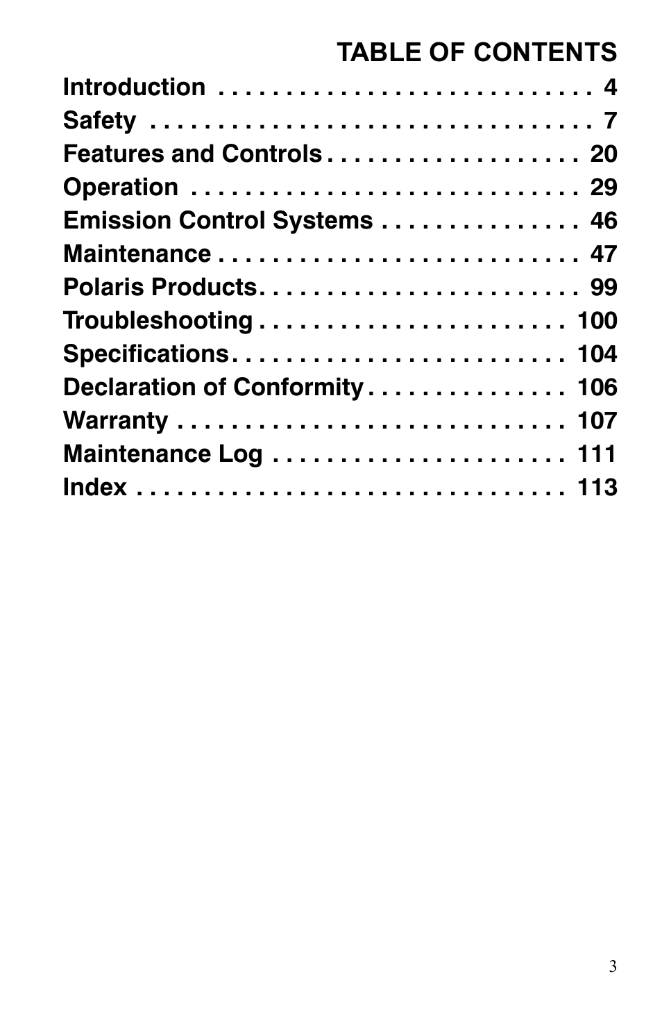 Polaris Scrambler 4X4 International User Manual | Page 6 / 118