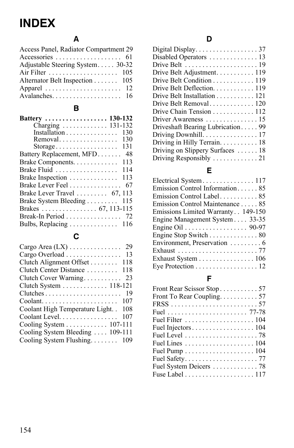 Index | Polaris IQ Turbo Dragon User Manual | Page 157 / 159