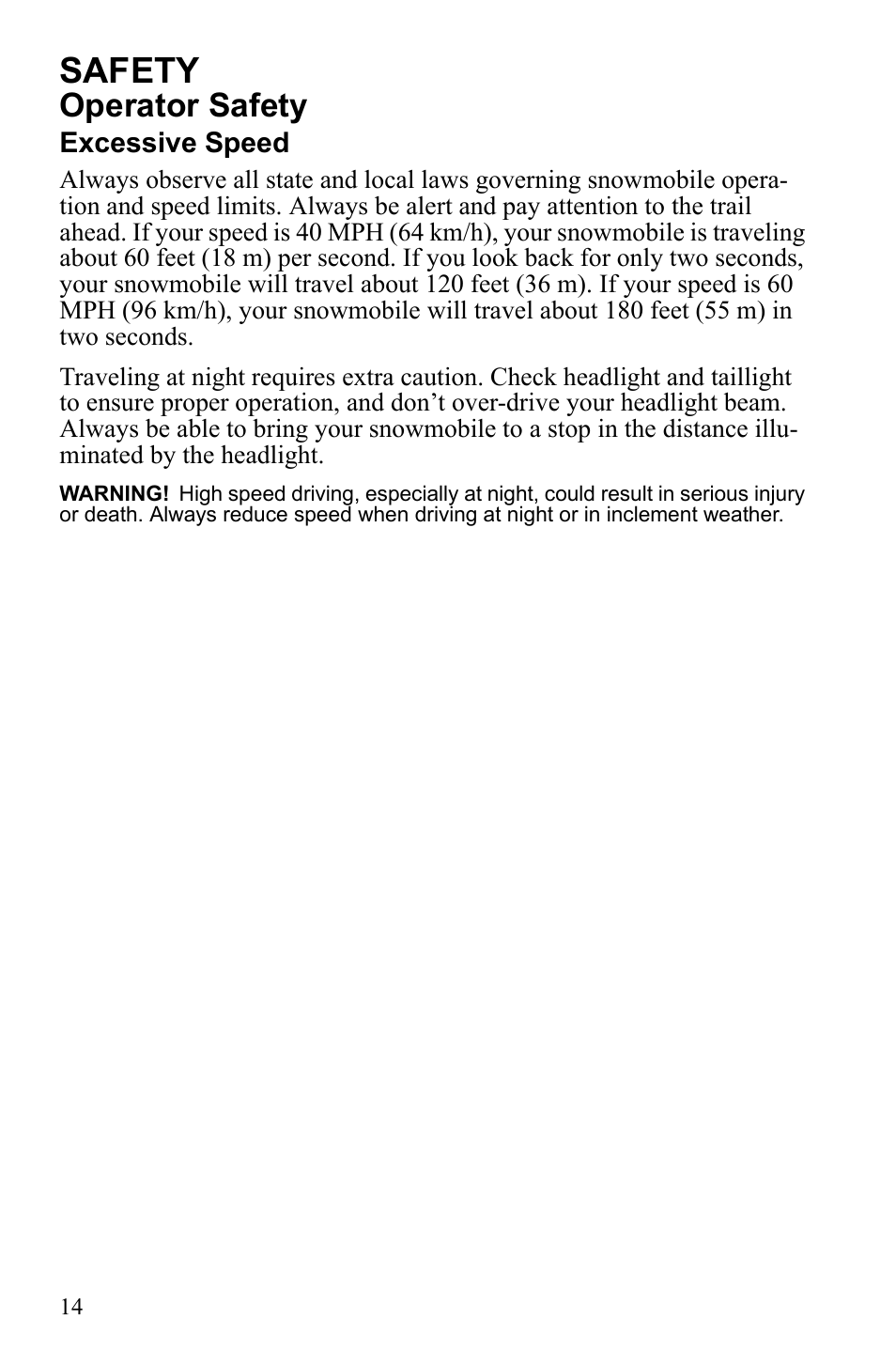Safety, Operator safety | Polaris IQ Turbo Dragon User Manual | Page 17 / 159