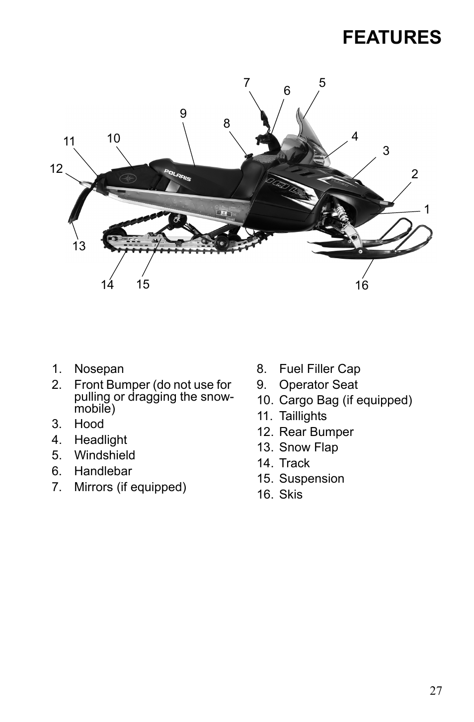 Features | Polaris IQ Turbo Dragon User Manual | Page 30 / 159