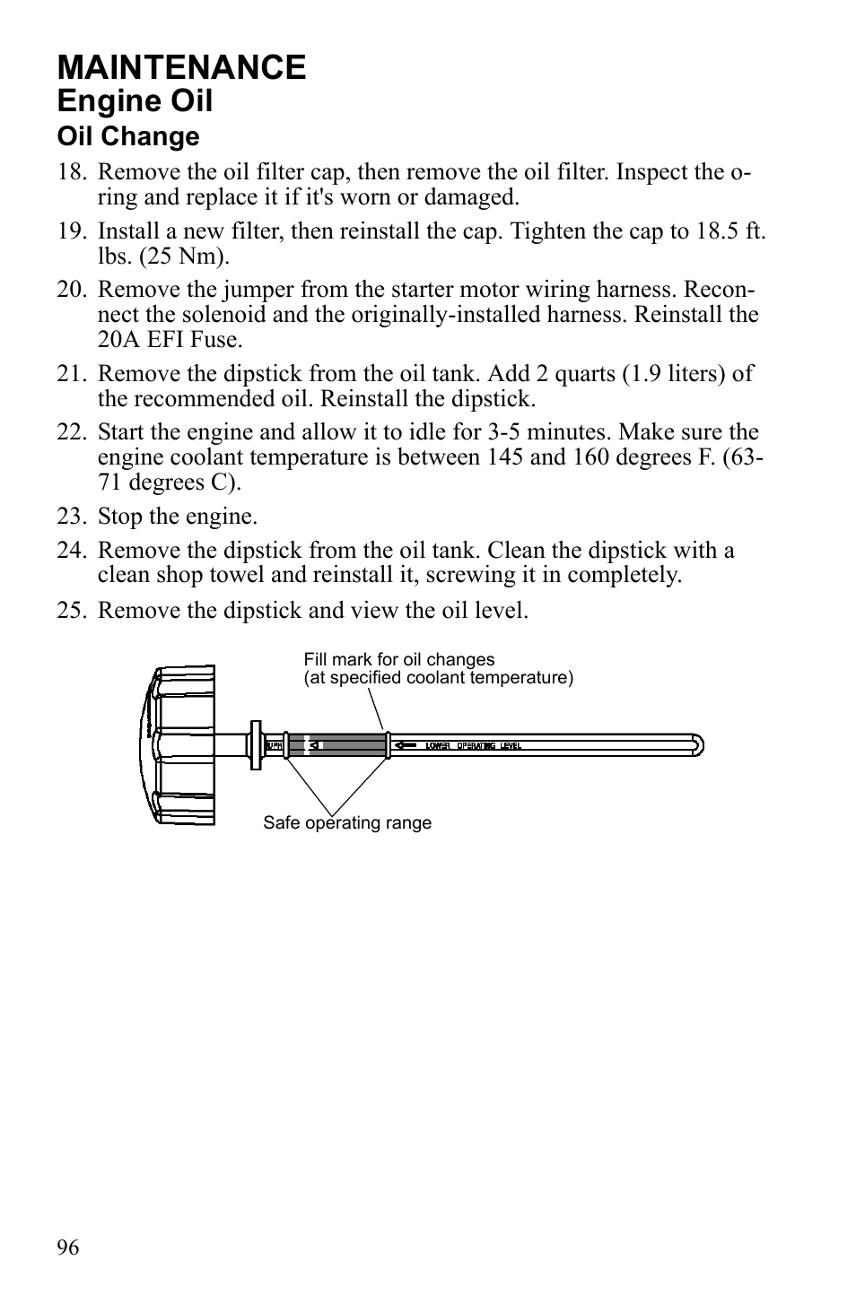 Maintenance, Engine oil | Polaris IQ Turbo Dragon User Manual | Page 99 / 159