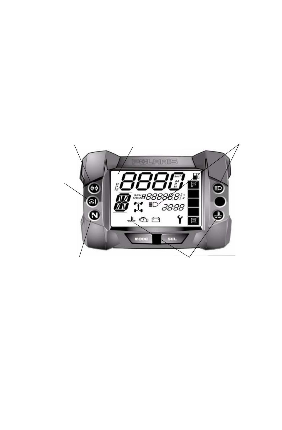 Features and controls, Instrument cluster | Polaris Sportsman 850 XP User Manual | Page 40 / 141