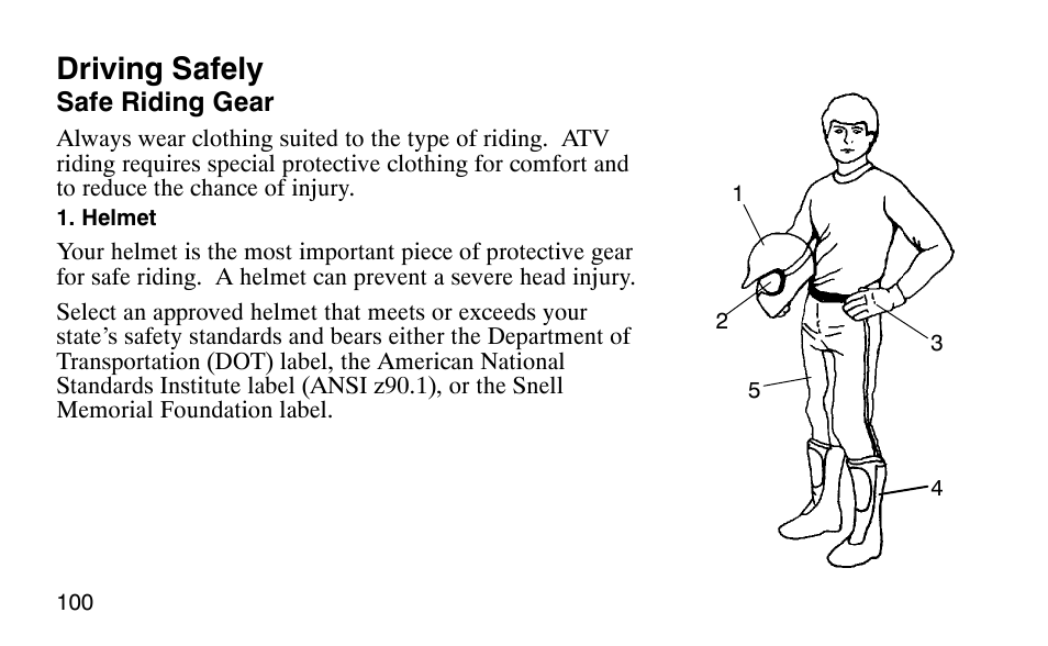 Driving safely | Polaris Scrambler 50 User Manual | Page 102 / 186