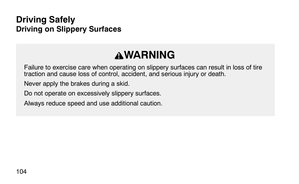 Warning | Polaris Scrambler 50 User Manual | Page 106 / 186