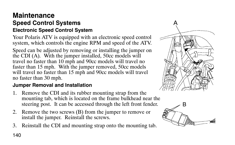 Maintenance | Polaris Scrambler 50 User Manual | Page 142 / 186