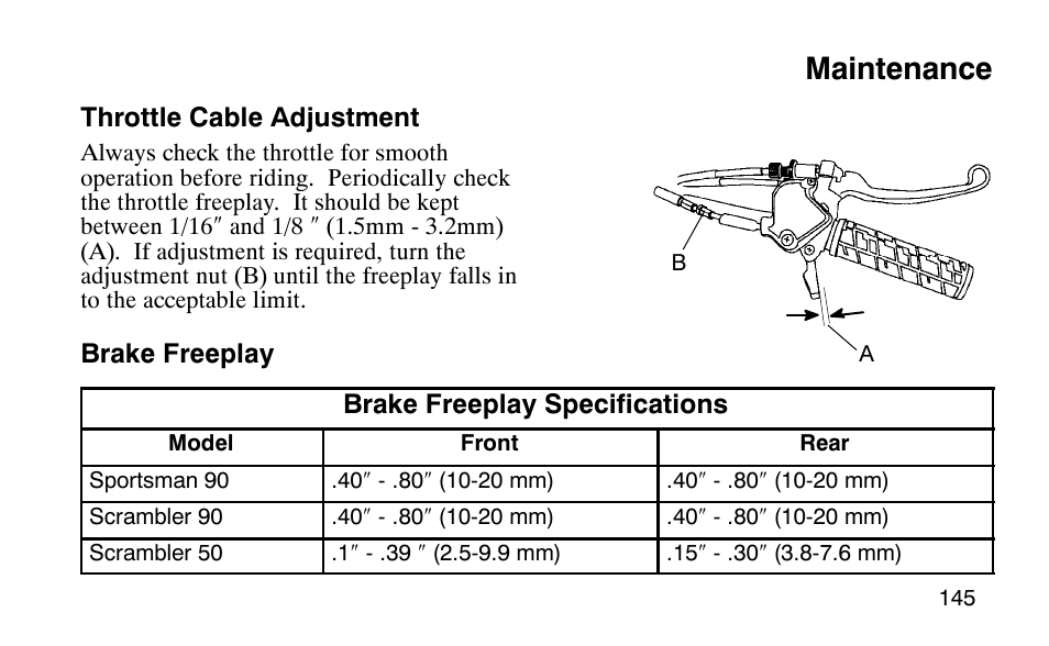 Maintenance | Polaris Scrambler 50 User Manual | Page 147 / 186