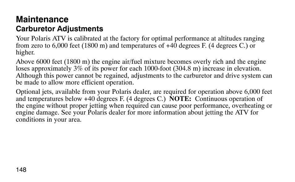 Maintenance | Polaris Scrambler 50 User Manual | Page 150 / 186